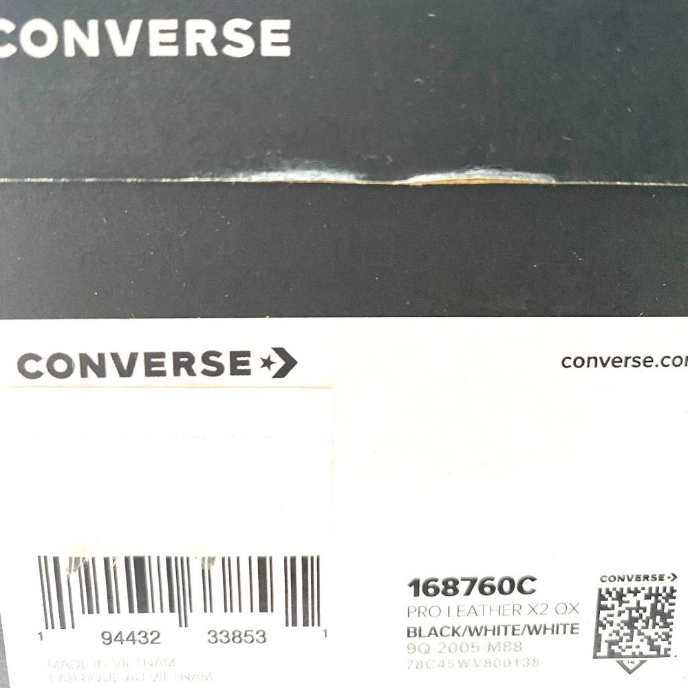 💖MEGA SALE💖Converse Women  Rivals PRO LEATHER X2 OX Black White Low   168760C - Picture 10 of 11